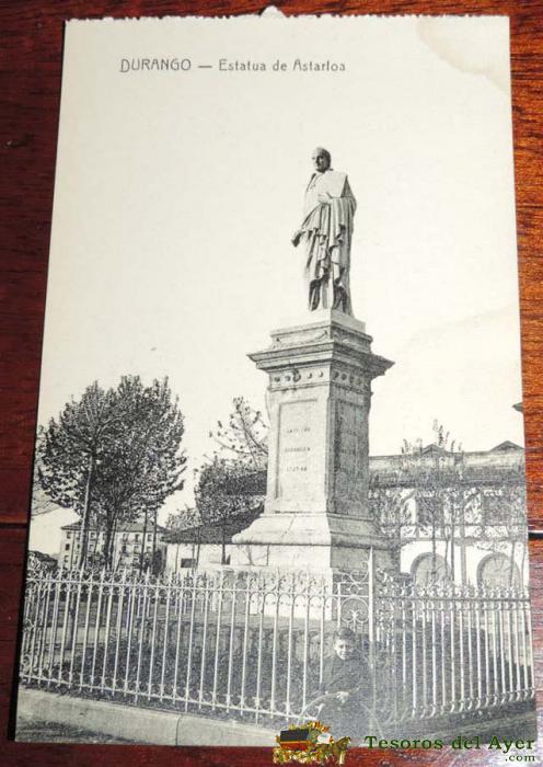 Postal De Durango, Estatua De Astarloa, Ed. Foto- German, No Circulada.