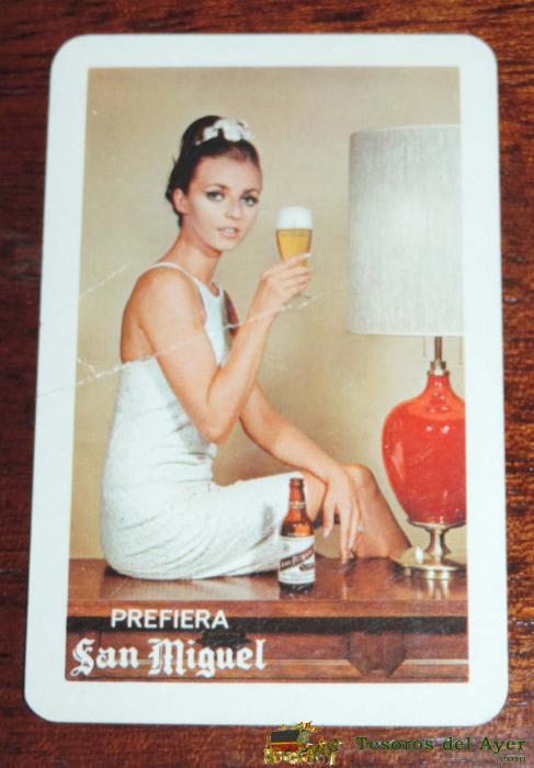 Calendario Heraclio Fournier, Con Publicidad De Cerveza San Miguel 1967, Ver Fotografia Adicional Para Comprobar El Estado Del Reverso.