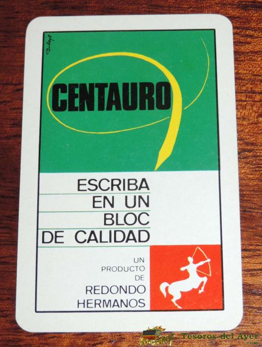 Calendario Fournier. Centauro 1970. - Tal Y Como Se Ve En Las Fotografias.