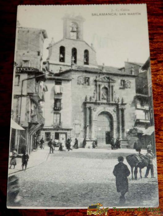 Postal De Salamanca, San Martin, J.c. Cal�n, Fototipia De Haser Y Menet, No Circulada.