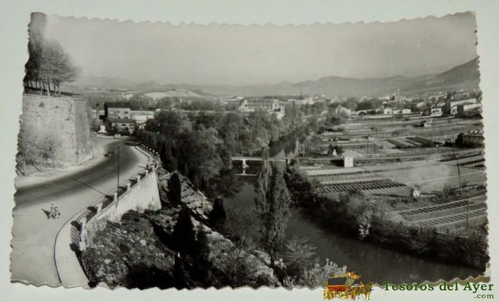 Foto Postal Pamplona, Barrio Rochapea Y R�o Arga, N. 32, Ed. Sicilia, A�os 50, No Circulada.