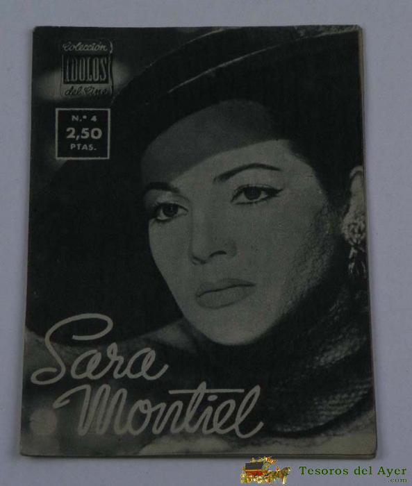 Sara Montiel Coleccion Idolos Del Cine, Revista Original 1958, 32 Pag. A�o N� 4, Mide: 12 X 16.5 Cm. Muy Buen Estado.