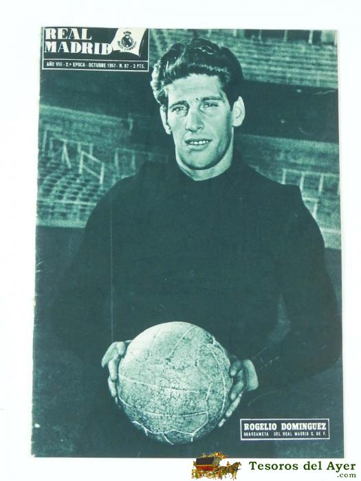 Antigua Revista Del Real Madrid N� 87, Octubre 1957, Futbol, Deporte
