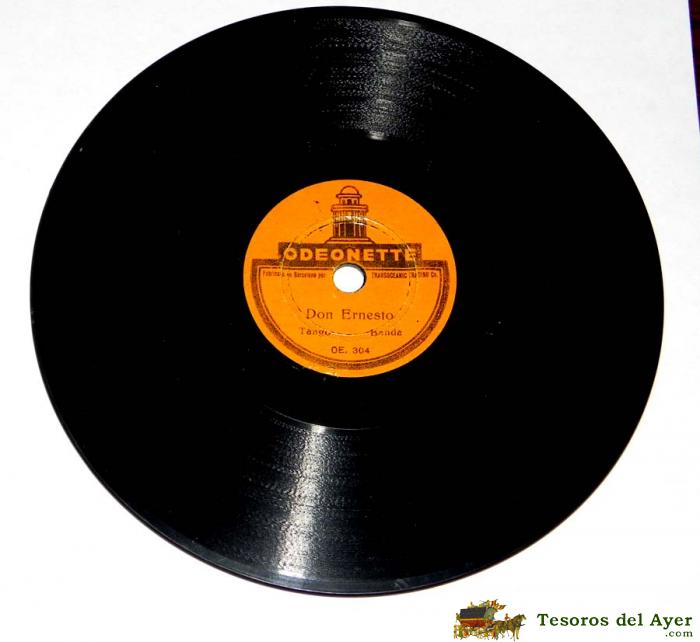 Disco De Pizarra Don Ernesto / Radiante, Ed. Odeonette, Tama�o Peque�o Mide 15 Cms, Oe. 335-304, Tal Y Como Se Ve En Las Fotografias Puestas.