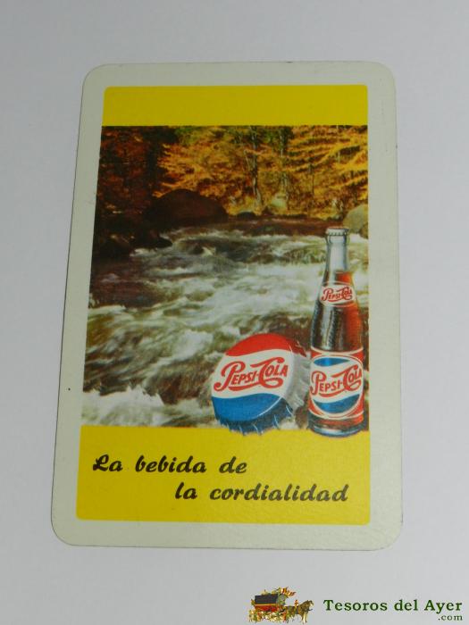 Calendario De Bolsillo Fournier, Pepsicola, Pepsi Cola 1962.