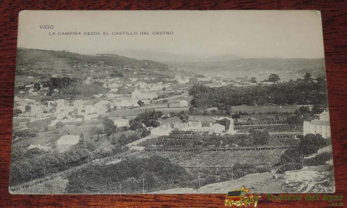 Postal De Vigo, La Campi�a Desde El Castillo De Castro. Ed. Hauser Y Menet. No Circulada.