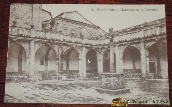 Postal De Mondo�edo: Lugo. Claustros De La Catedral. A. Teigeiro N� 4. Ed. C. Acci�n Social Cat�lica. No Circulada.