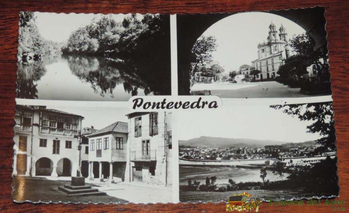 Antigua Foto Postal De Pontevedra, N� 501, Rio Lerez, Tercer Salon, Ed. Artigot, No Circulada.