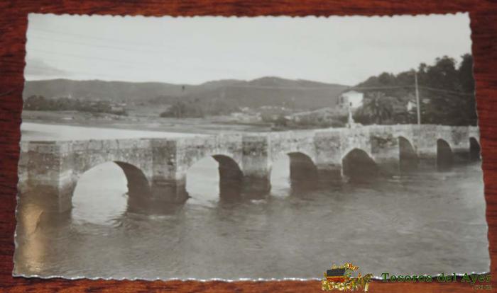 Antigua Foto Postal De La Ramallosa - Pontevedra - Puente Romanico - Ed. Garcia Garrabella - Circulada.