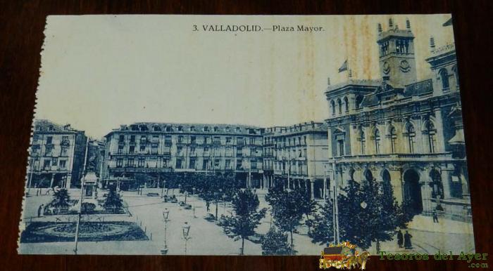 Antigua Postal De Valladolid, Plaza Mayor, N.3, Ed. Grafos, Madrid, Sin Circular.