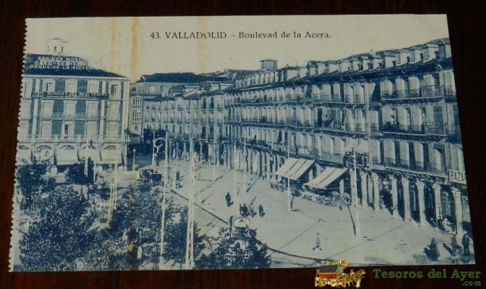 Postal De Valladolid, Boulevad De La Acera, N. 43, Ed. Grafos, No Circulada.