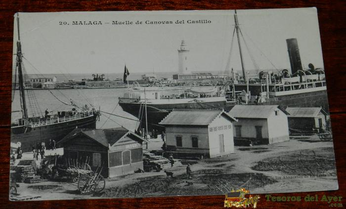 Postal De M�laga, Muelle De C�novas Del Castillo, N. 20, Ed. La Llave, No Circulada.