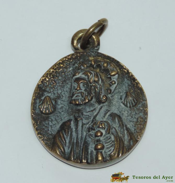 Medalla Santiago A�o Santo Compostelano 1965, Mide 4,5 M. De Di�metro. Buen Estado. Realizada En Bronce, Pesa Sobre 100 Gr.