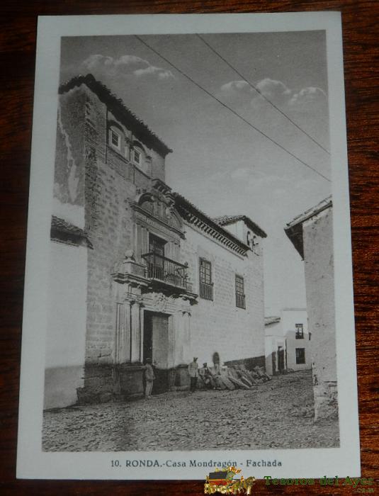 Antigua Postal De Ronda, Malaga, N� 10, Casa Mondragon, Fachada, Ed. L. Roisin, No Circulada.