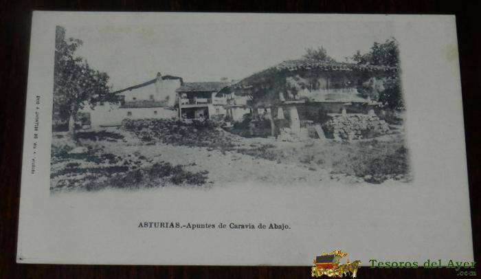 Asturias, Apuntes De Caravia De Abajo, Bellmunt Y Diaz. Sin Circular Y Sin Dividir.