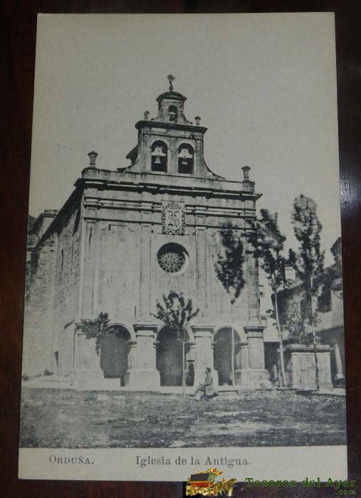 Ordu�a (vizcaya) Iglesia De La Antigua (espa�a Monumental E Historica, Serie Xv Num. 87 ). El Magisterio Espa�ol, Fototipia Lacoste, Sin Circular