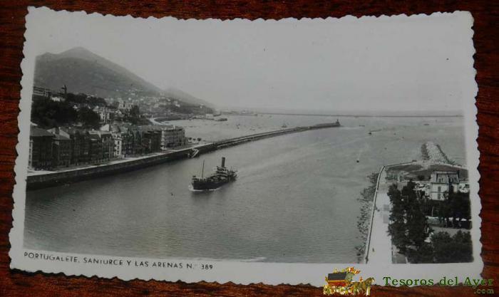 Foto Postal De Portugalete, Santurce Y Las Arenas N� 389, Bilbao, No Circulada.