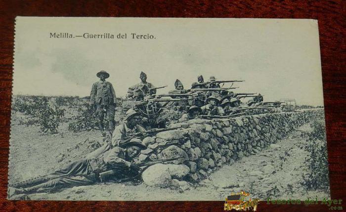 Postal De Melilla. Guerrilla Del Tercio. Exclusiva Cabrera, No Circulada.