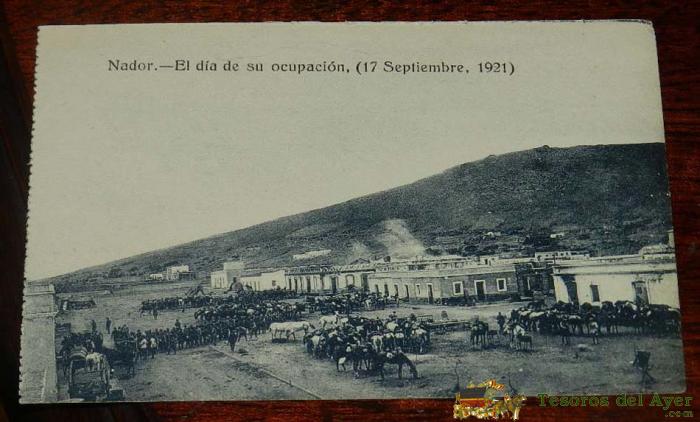 Postal De La Guerra De Marruecos, Nador Dia De La Ocupacion, 17 De Septiembre De 1921, Exclusiva Cabrera.