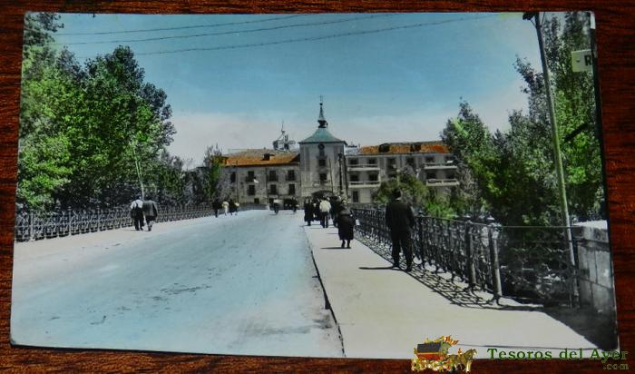 Foto Postal De Aranda De Duero, Burgos, Rio Duero Y Puente De Entrada, N.3, Ed. Sicilia, No Circulada. Escrita.