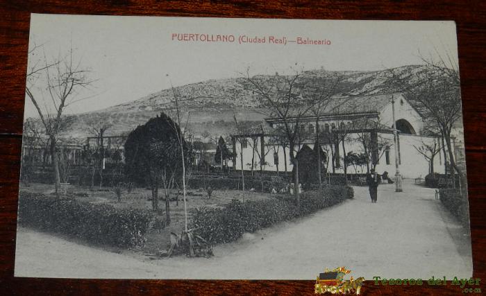 Postal De Puertollano, El Balneario, Ciudad Real, Ed. Malagon, No Circulada.