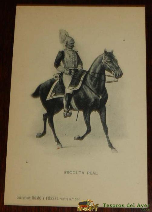 Postal De Escolta Real. Coleccion Romo Y F�ssel, Ed. Hauser Y Menet. N. 554, No Circulada, Sin Dividir.