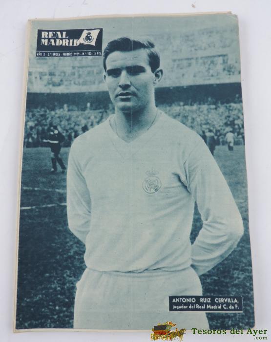 Revista Real Madrid N.103, A�o 1959. Copa Europa. Real Madrid V. Wiener Sportklub. 
