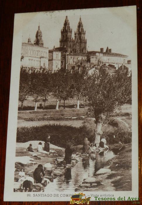 Postal De Santiago De Compostela. N.99. Vista Art�stica. L. Roisin. Circulada.