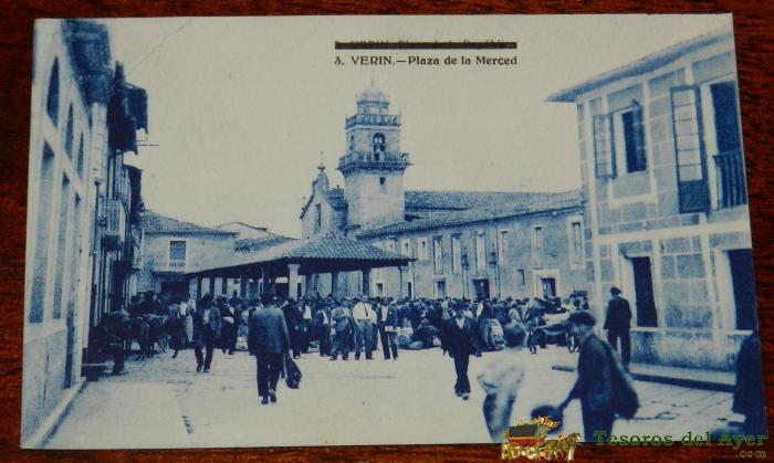 Postal De Verin (orense), Plaza De La Merced, N. 3, Sin Circular.