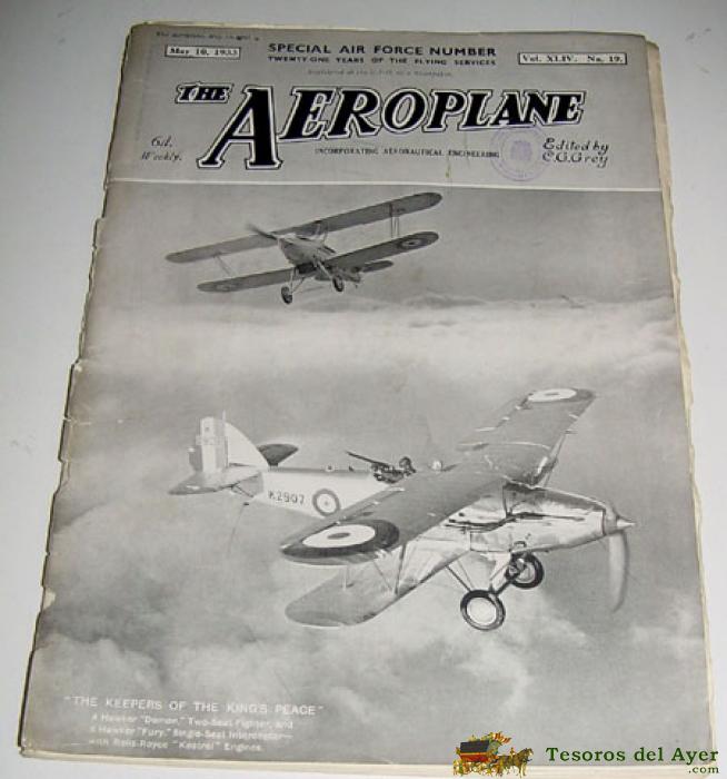 Antigua Revista Americana De Aviones - The Aeroplane - Mayo 1933 - Numero Especial Para Las Fuerzas Aereas -- 77 Paginas 31 X 23 Cms. - Muchisimas Fotos Y Publicidad De Aeroplanos - Realmente Interesante