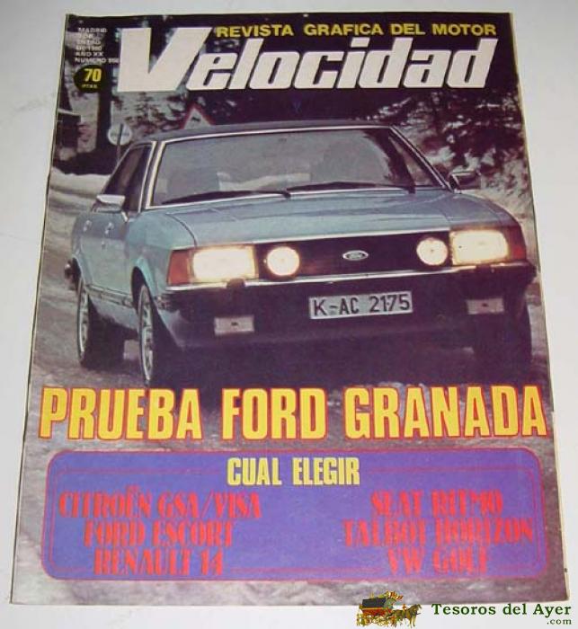Revista Grafica Del Motor Velocidad - 956 Enero 1980 - Numerosas Fotografias De Coches Y Motos De La Epoca - Mide 30x24 Cms - 40 Pag. Aprox.