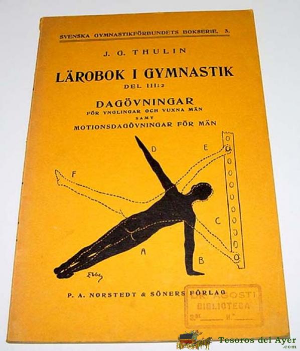 Laborok I Gymnastik Del Iii Dagovningar Forynglingar Och Vuxna Man �  J.g. Thulin � Berlingska Lund 1920 � 64 P�g - Entrenamiento - Medicina Deportivo.