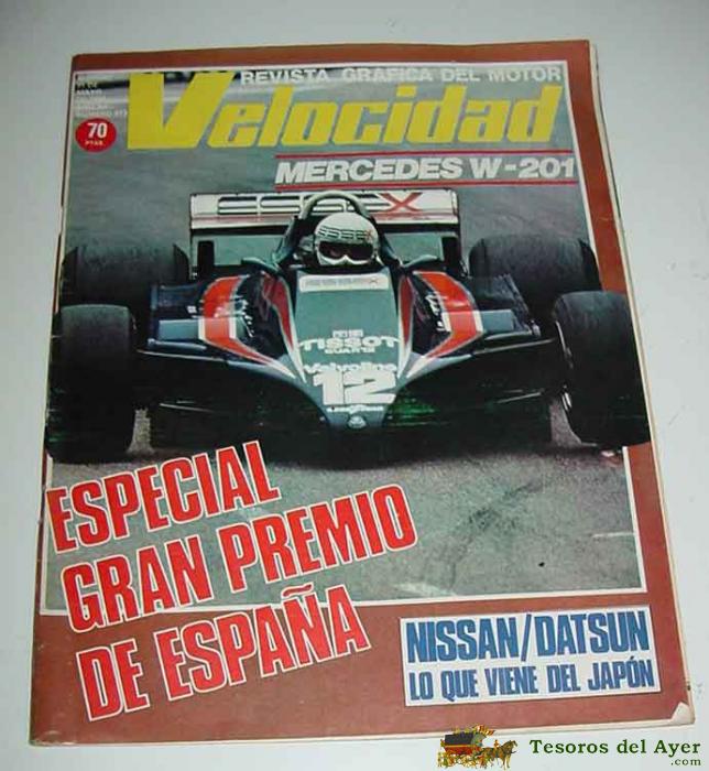 Antigua Revista Velocidad - Mayo De 1980 - Especial Gran Premio De Espa�a - Mercedes W-201 - 44 Paginas - 30 X 23,5 Cms.