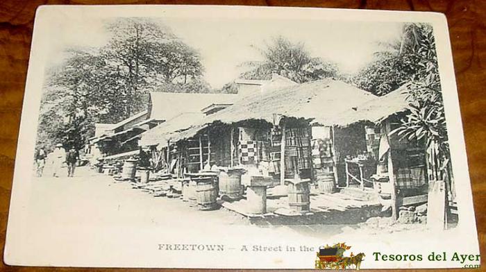 Antigua Postal De Freetown West - A Street In The City - Sierra Leona - No Circulada.