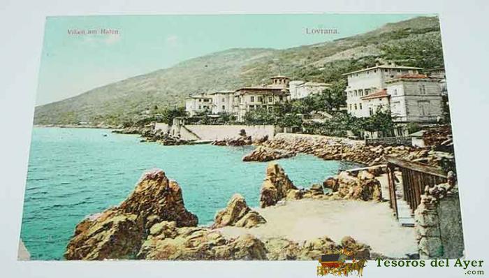 Antigua Postal De Lovrana - Croacia - Crotia - Circulada.