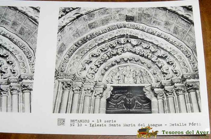 Antigua Estereoscopia De Betanzos - Galicia - Ed. Relley - 1� Serie - N. 10 - Iglesia De Santa Maria Del Azogue.