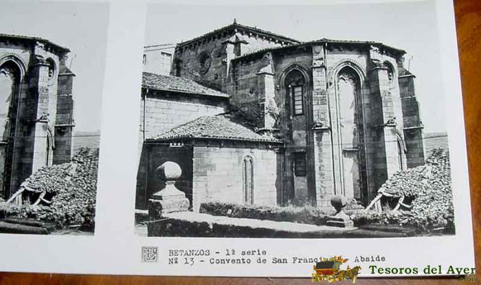 Antigua Estereoscopia De Betanzos - Galicia - Ed. Relley - 1� Serie - N. 13 - Convento De San Francisco - Abside.