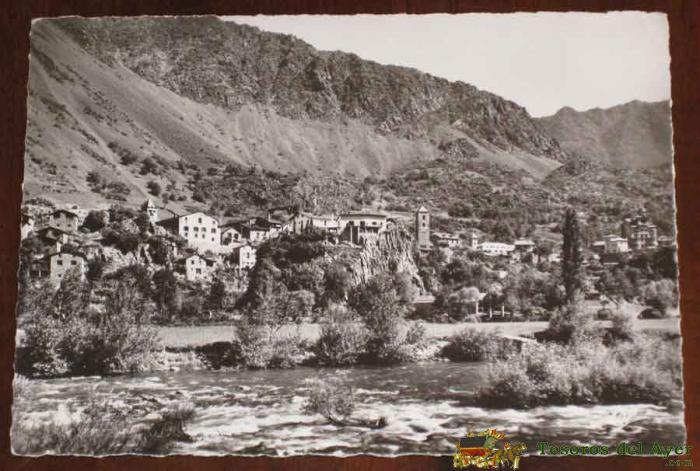 Antigua Foto Postal De Andorra - La Vella . Vista General - Cia Des Arts - Escrita En 1958