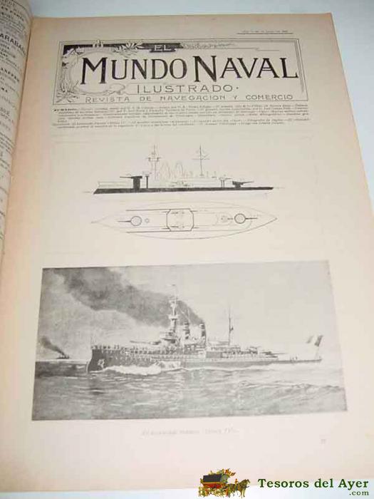 Revista El Mundo Naval Ilustrado (madrid, 20 De Marzo De 1900) - Ejemplar N�mero 7 Segunda Epoca, De La Importante Revista Quincenal 
