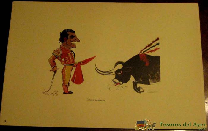 Caricatura Del Torero Antonio Bienvenida - Realizada Por Jose Luis Davila - Gran Tama�o Para Enmarcar De 47 X 32 Cms.