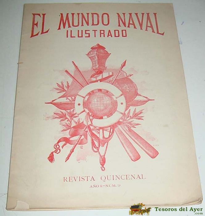 Revista El Mundo Naval Ilustrado (madrid, 1 De Septiembre De 1897) - Ejemplar N�mero 9 A�o 1, De La Importante Revista Quincenal 