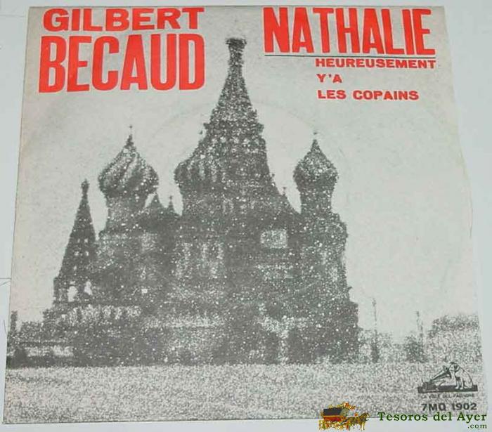 Disco Vinilo Single Gilbert Becaud - Nathalie - Ed. La Falena.