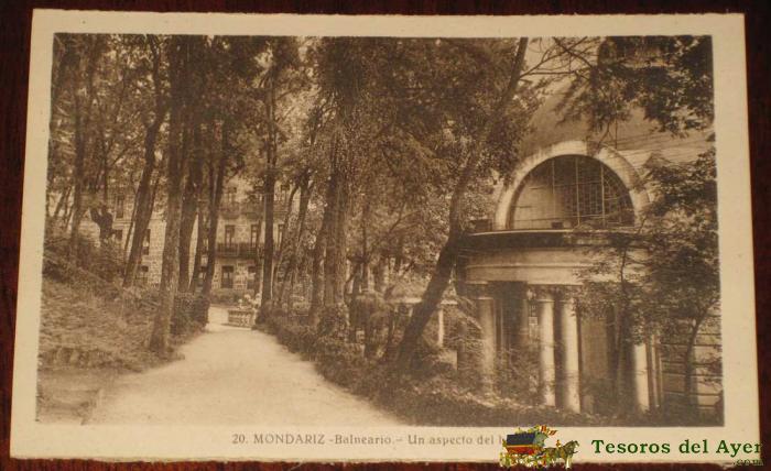 Antigua Postal Del Balneario De Mondariz -pontevedra - Un Aspecto Del Bosque - No Circulada - Ed. L. Roisin. 
