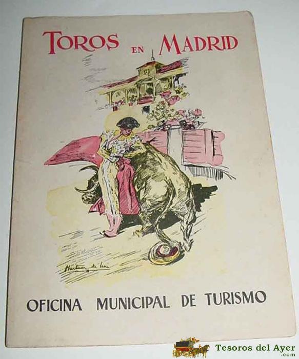 Antiguo Libro Toros En Madrid - Texto De Manolo Casta�eta - Vi�estas De Angel Bou�, A�o 1958 - Con Ilustraciones De Los Hierros De Las Mas Famosas Ganaderias - Medidas 20 X 13,5 Cms.