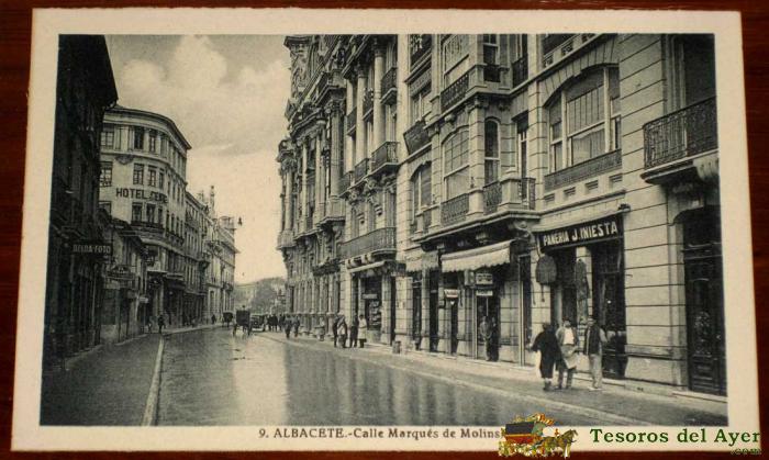 Antigua Postal De Albacete - Calle Marques De Molins - N� 9 - No Circulada - Ed. L. Roisin.