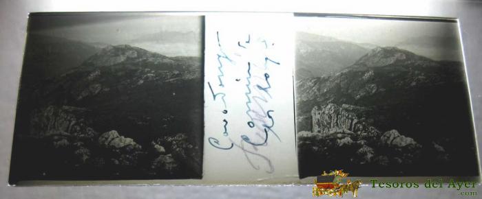 Antigua Fotografia De Covadonga - Asturias - En Cristal - Mide 10,7 X 4,4 Cms