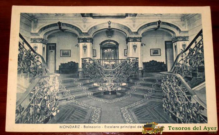 Antigua Postal De Mondariz - Balneario - Escalera Principal Del Gran Hotel - Ed. L. Roisin - No Circulada.