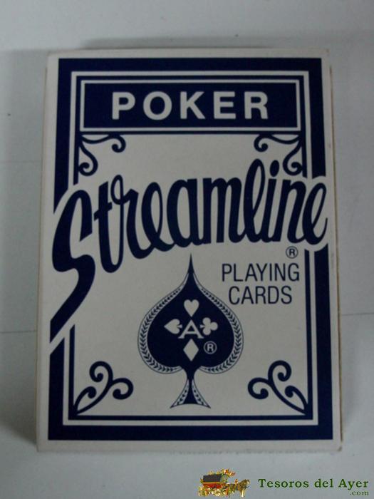 Antigua Baraja De Poker Streamline - Playing Cards - Plastic Coated, Smooth Finish - Con Su Caja 