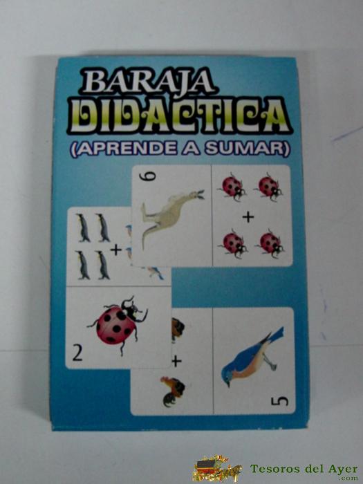 Antigua Baraja De Cartas - Baraja Didactica, Aprende A Sumar - 33 Cartas - Made In Spain - Naipes Fournier - Baraja Completa - Old Desk Cards.