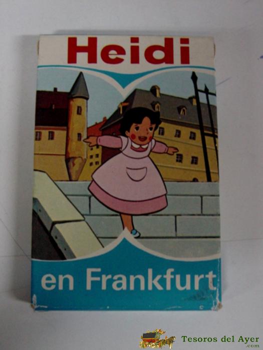 Antigua Baraja De Cartas - Baraja Infantil Heidi En Frankfurt - 32 Cartas - Made In Spain - Heraclio Fournier - Completa - Old Desk Cards.